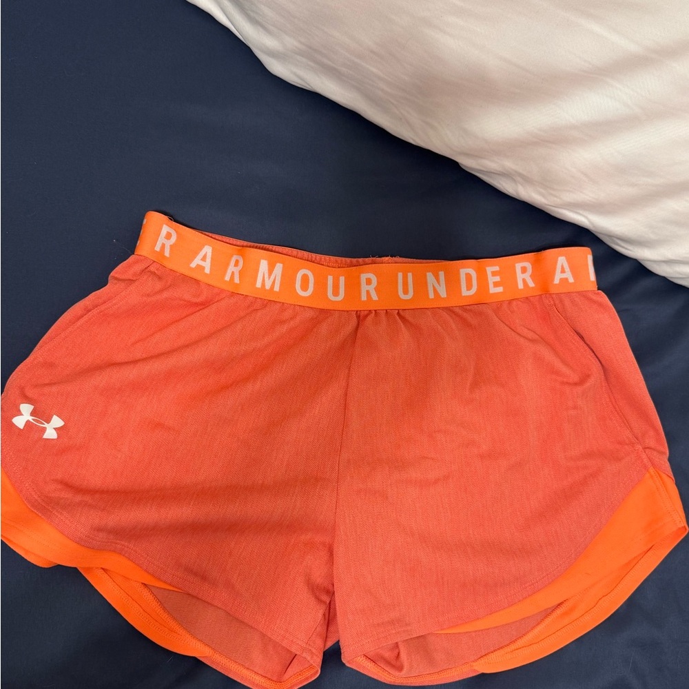 Under Armour Orange Athletic Shorts